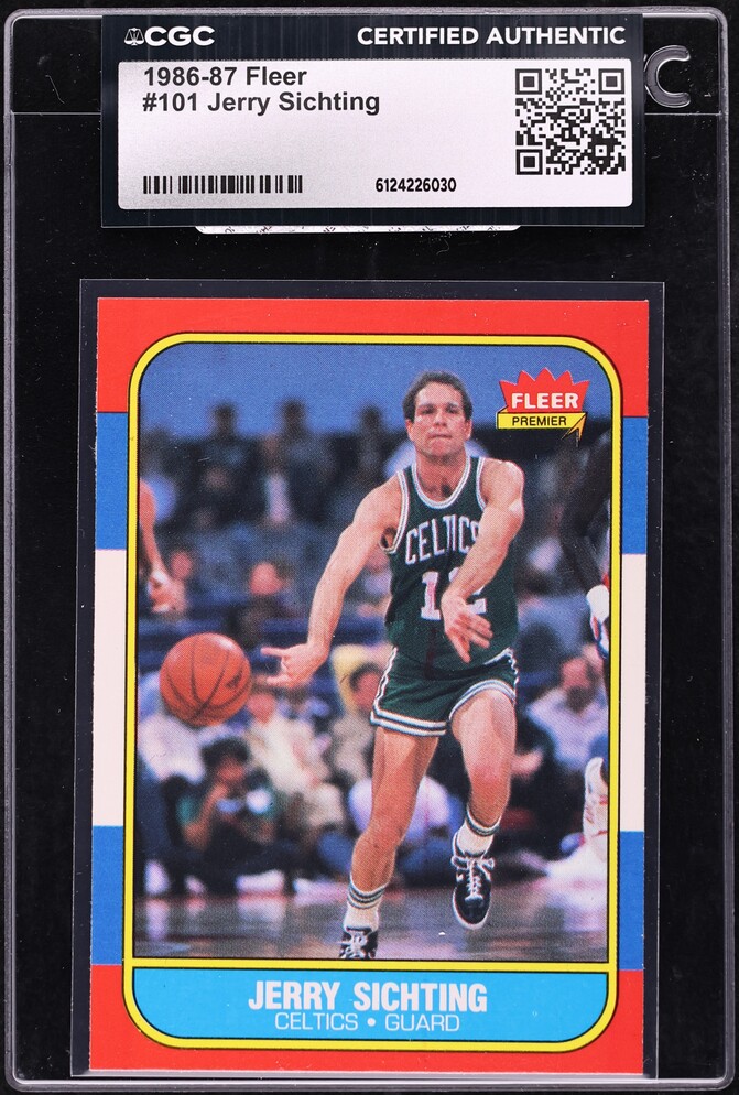 1986 Fleer Basketball Jerry Sichting #101 CGC AUTH