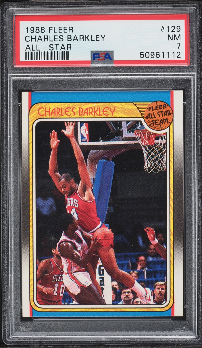 1988 Fleer All Star Charles Barkley #129 PSA 7 NRMT