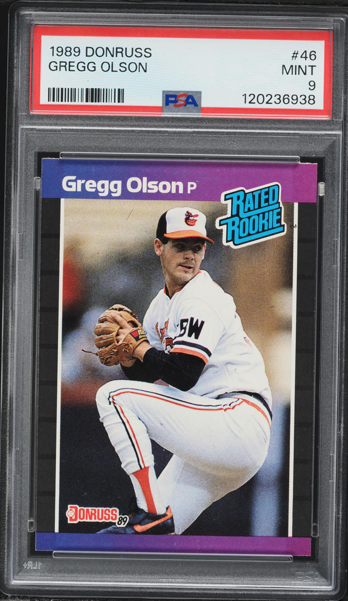 1989 Donruss Gregg Olson ROOKIE #46 PSA 9 MINT