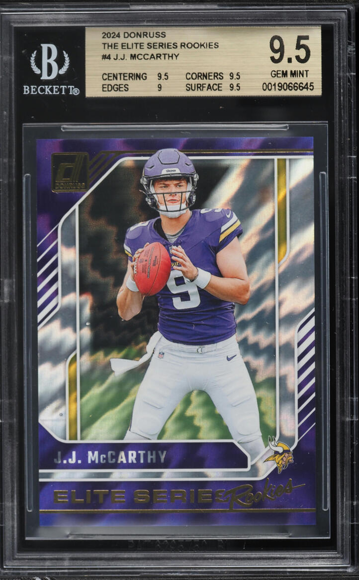 2024 Donruss The Elite Series J.J. McCarthy ROOKIE #4 BGS 9.5 GEM MINT