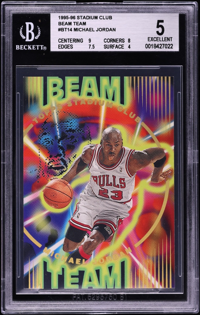 1995 Stadium Club Beam Team Die-Cut Michael Jordan #B14 BGS 5 EX