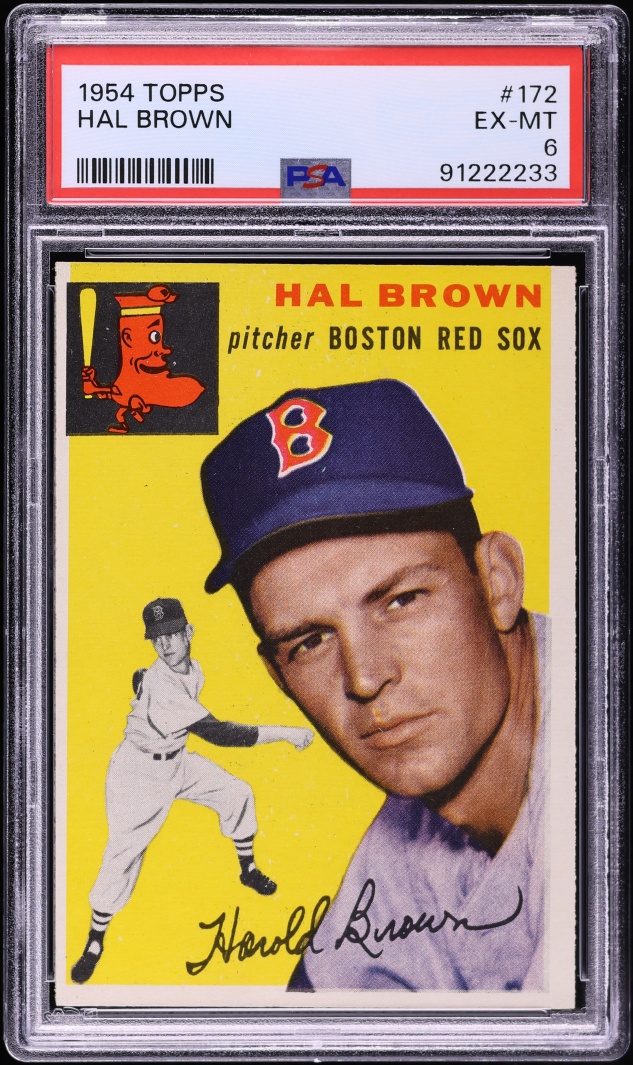 1954 Topps Hal Brown #172 PSA 6 EXMT