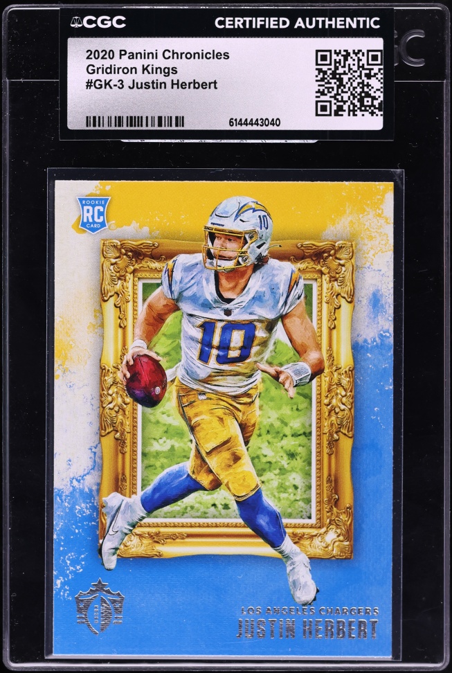 2020 Panini Chronicles Gridiron Kings Justin Herbert ROOKIE #GK-3 CGC AUTH