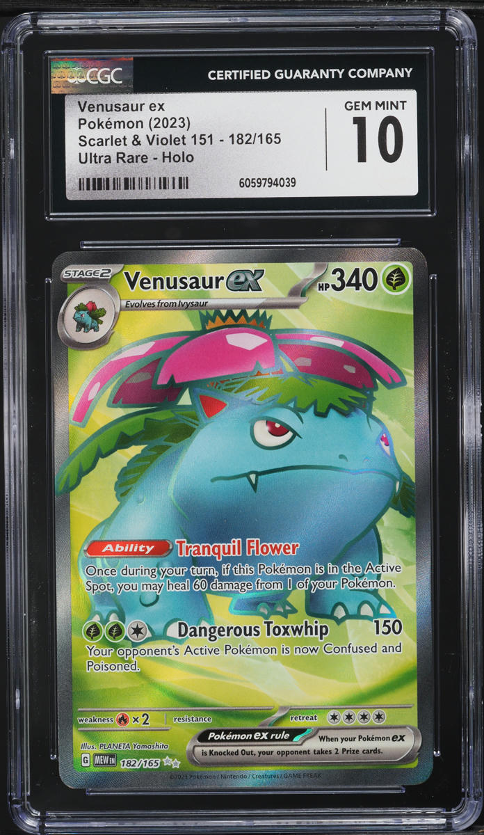 2023 Pokemon Scarlet & Violet 151 Full Art Venusaur ex #182 CGC 10 GEM MINT