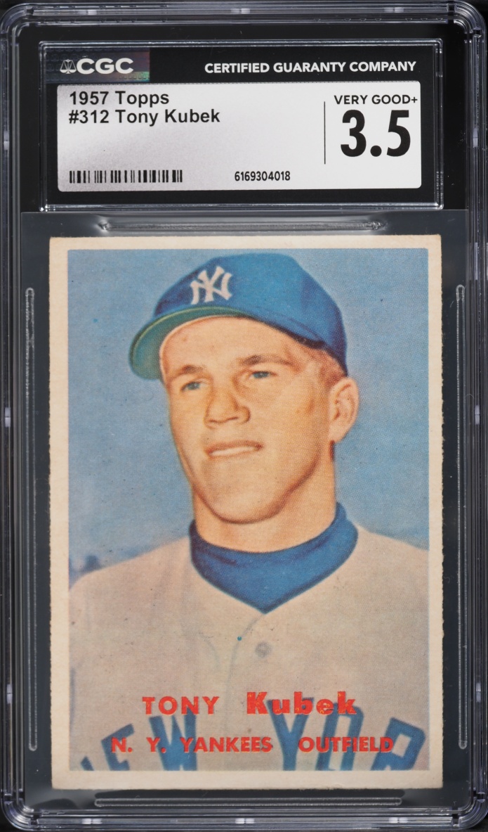 1957 Topps Tony Kubek ROOKIE #312 CGC 3.5 VG+
