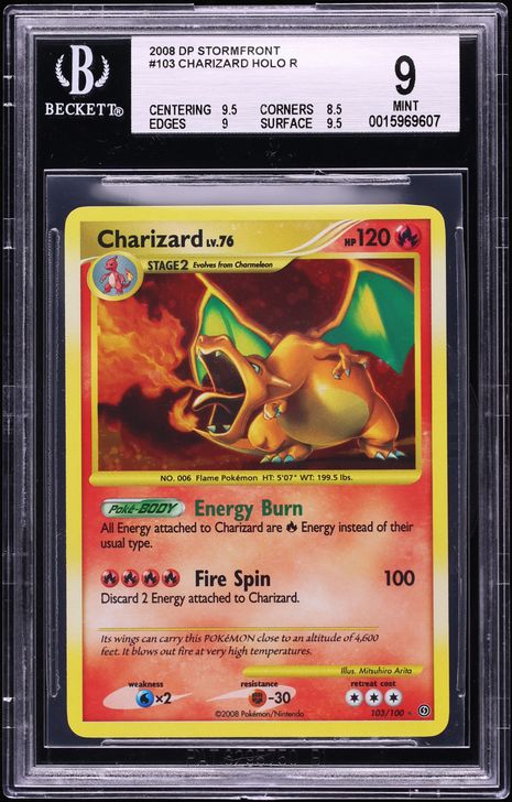 2008 Pokemon Diamond & Pearl Stormfront Holo Charizard #103 BGS 9 MINT