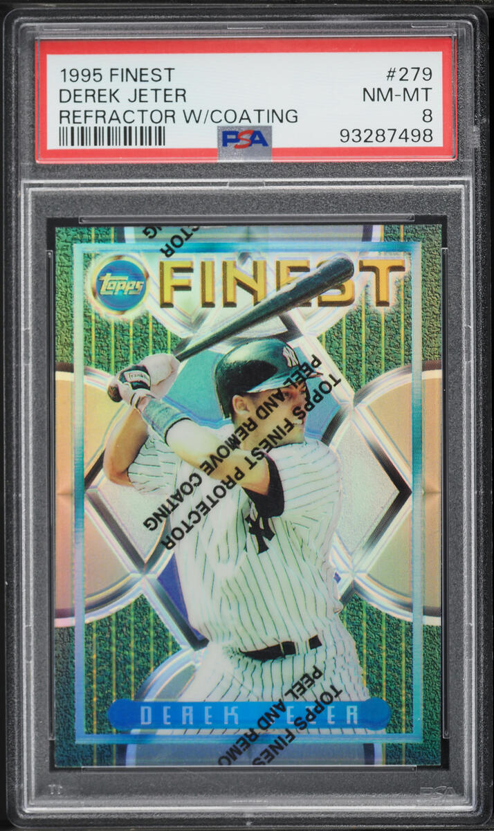 1995 Finest Refractor w/ Coating Derek Jeter ROOKIE #279 PSA 8 NM-MT