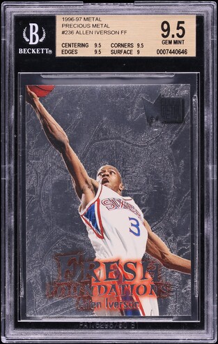 1996 Topps Chrome Refractor Allen Iverson ROOKIE #171 PSA 10 GEM