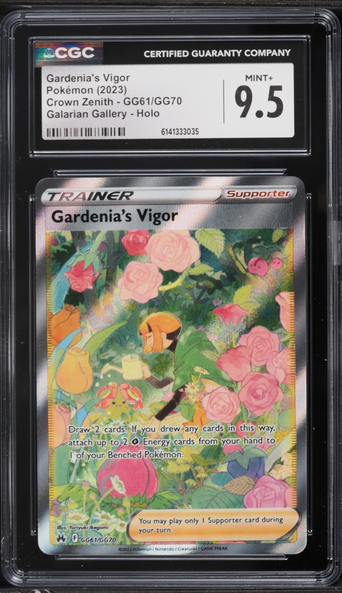 2023 Pokemon Sword & Shield Crown Zenith Alt Art Gardenia's Vigor #GG61 CGC 9.5 MINT+