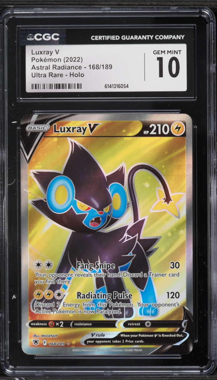 2022 Pokemon Sword & Shield Astral Radiance Full Art Luxray V #168 CGC 10 GEM MINT