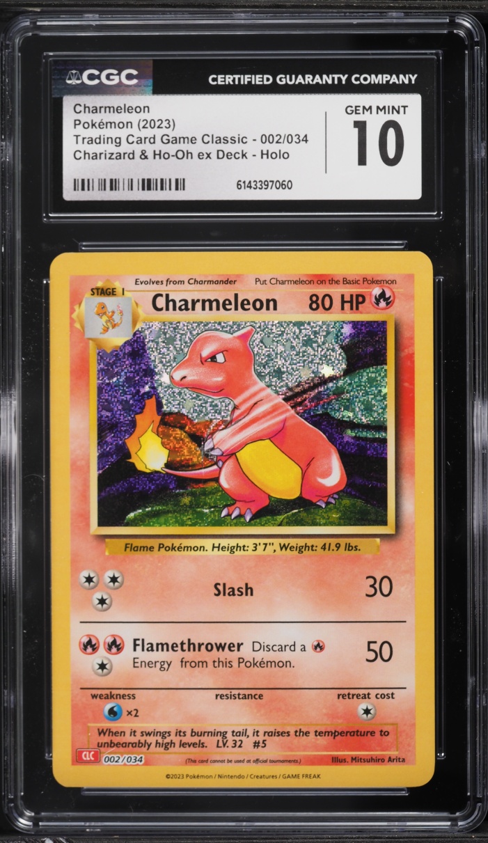 2023 Pokemon TCG Classic Collection Holo Charmeleon #2 CGC 10 GEM MINT