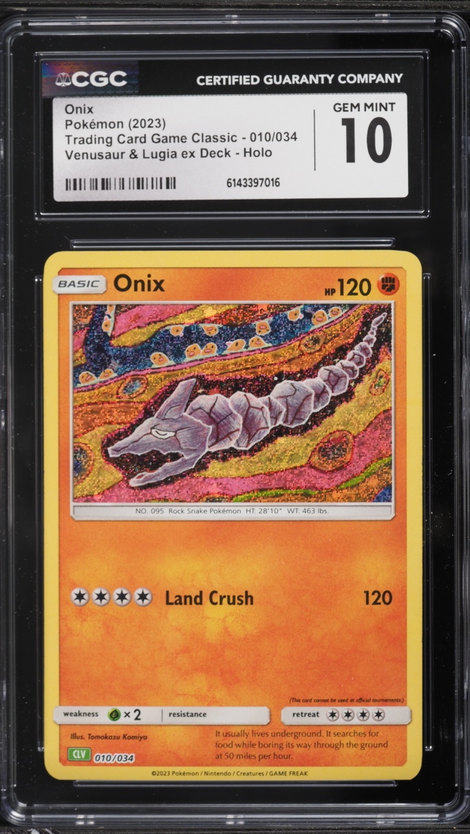 2023 Pokemon TCG Classic Collection Holo Onix #10 CGC 10 GEM MINT