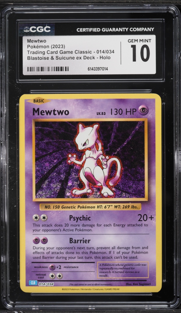 2023 Pokemon TCG Classic Collection Holo Mewtwo #14 CGC 10 GEM MINT