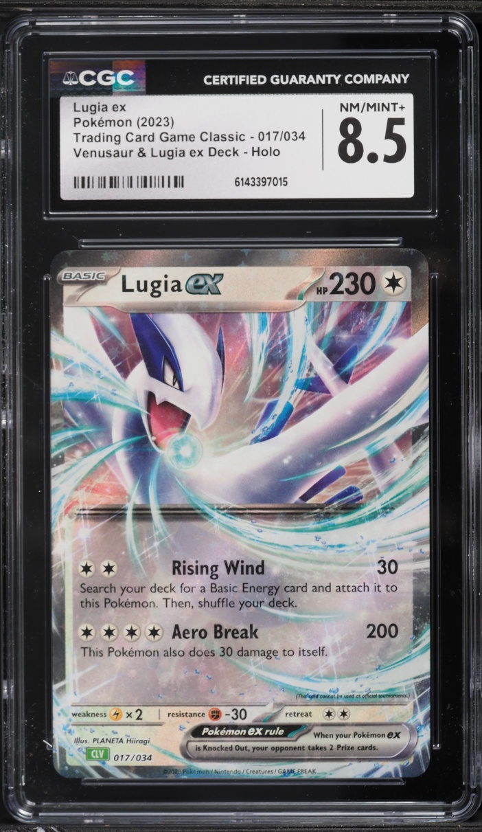2023 Pokemon TCG Classic Collection Holo Lugia EX #17 CGC 8.5 NM-MT+