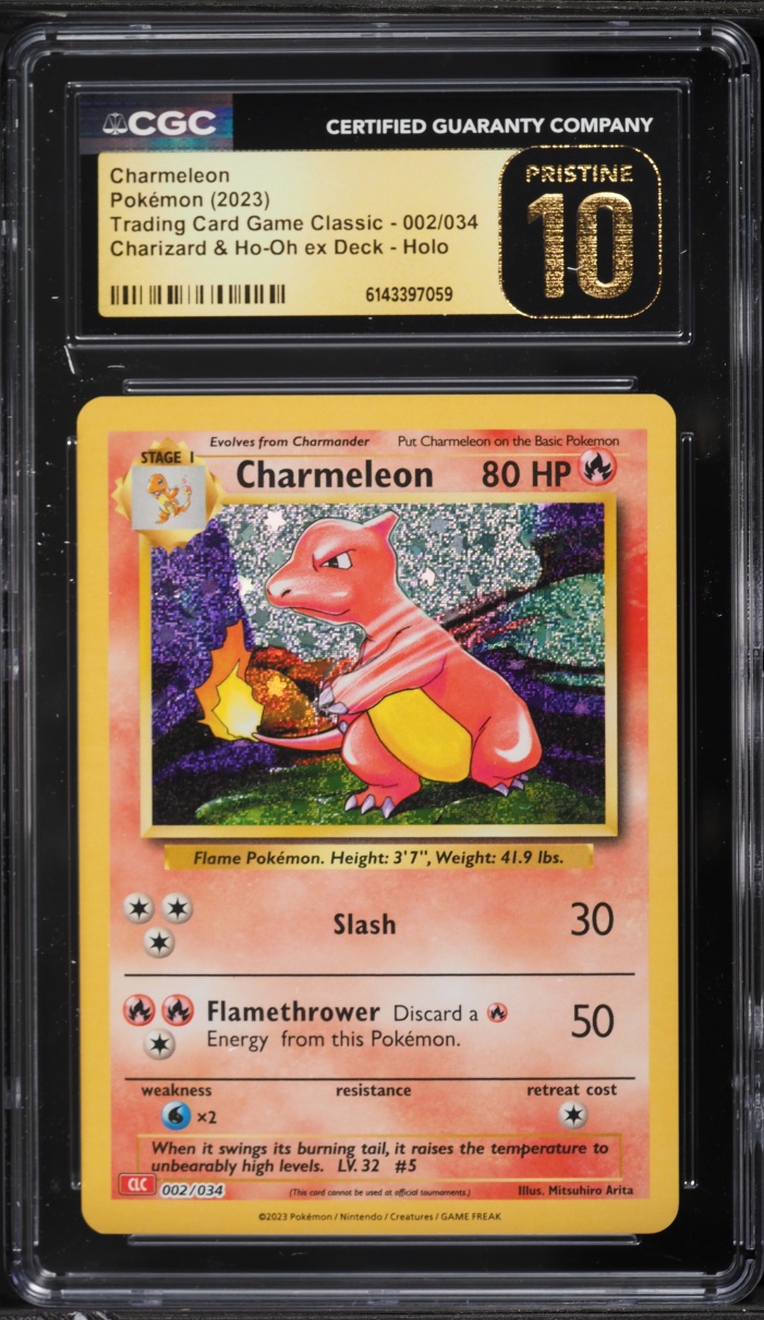 2023 Pokemon Scarlet & Violet TCG Classic Collection Holo Charmeleon #2 CGC 10 PRISTINE