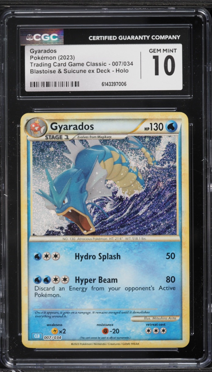 2023 Pokemon TCG Classic Collection Holo Gyarados #7 CGC 10 GEM MINT
