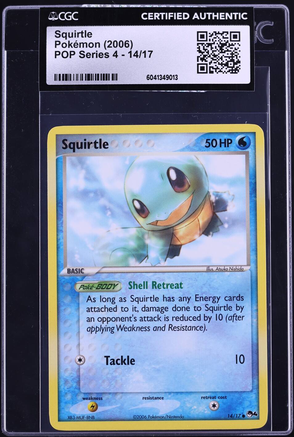 2006 Pokemon POP Series 4 Squirtle #14 CGC AUTH