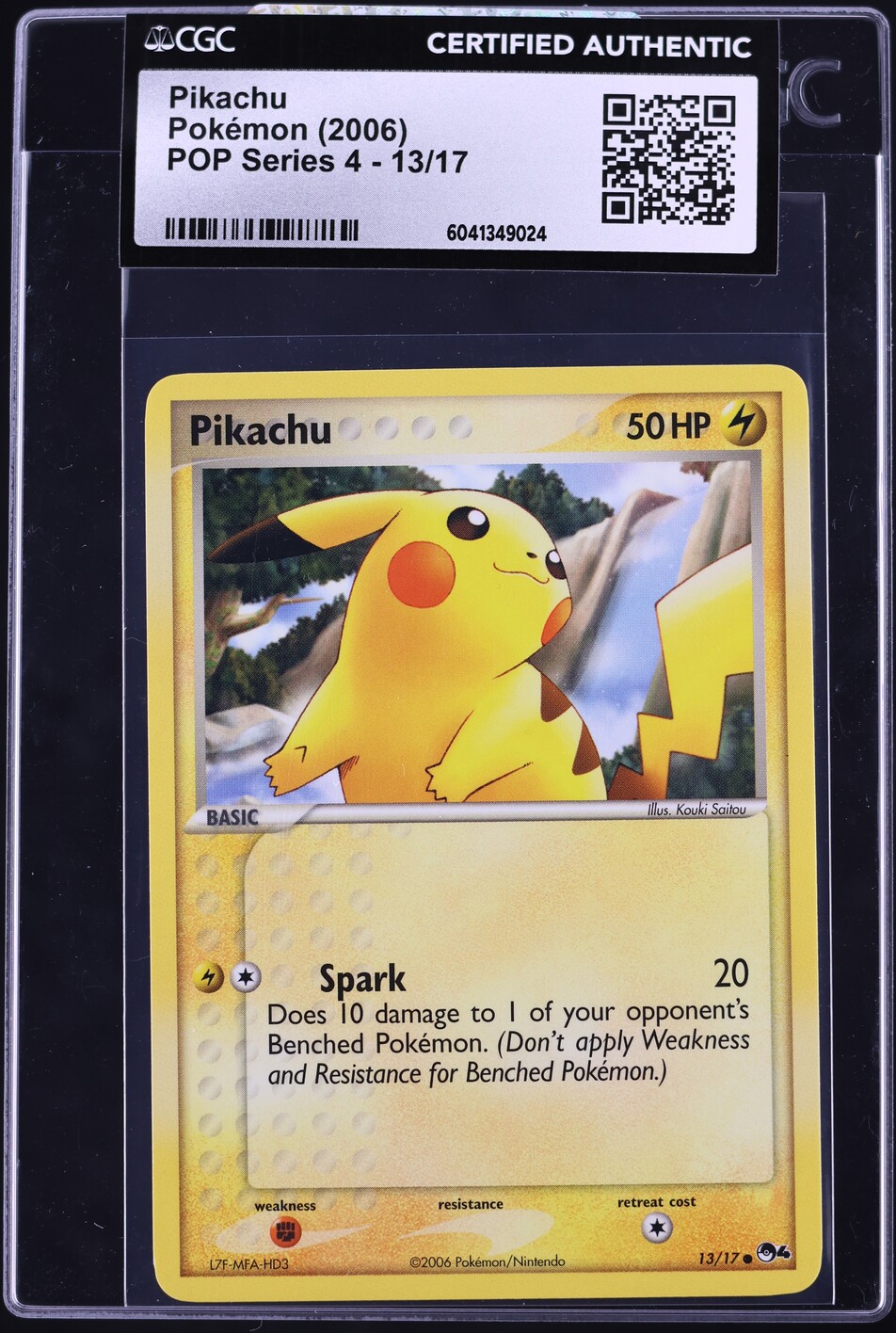 2006 Pokemon POP Series 4 Pikachu #13 CGC AUTH