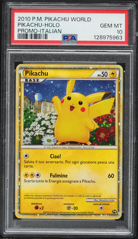 2010 Pokemon Japanese HGSS World Promo Holo Pikachu PSA 10 GEM