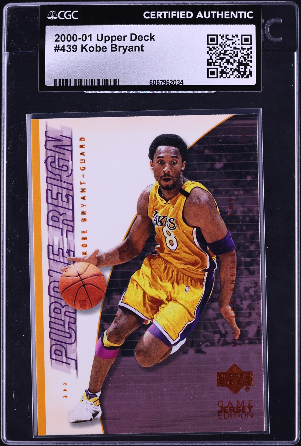 2000 Upper Deck Basketball Bryant #439 CGC AUTH