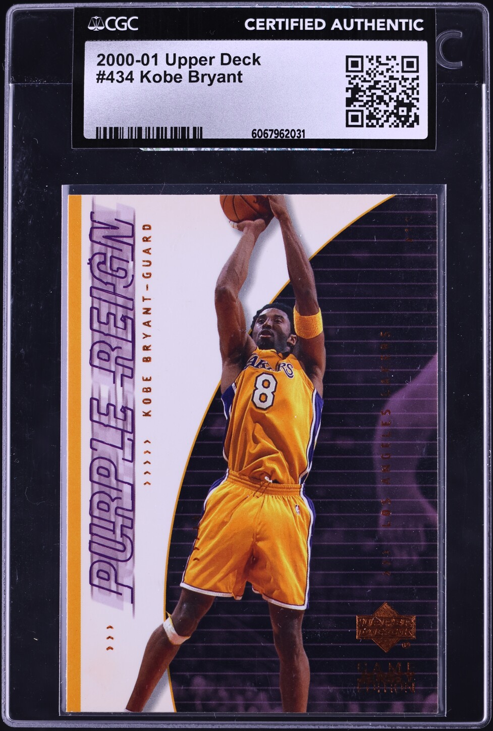 2000 Upper Deck Basketball Kobe Bryant #434 CGC AUTH