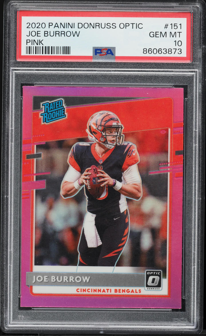 2020 Donruss Optic Pink Joe Burrow ROOKIE #151 PSA 10 GEM MINT