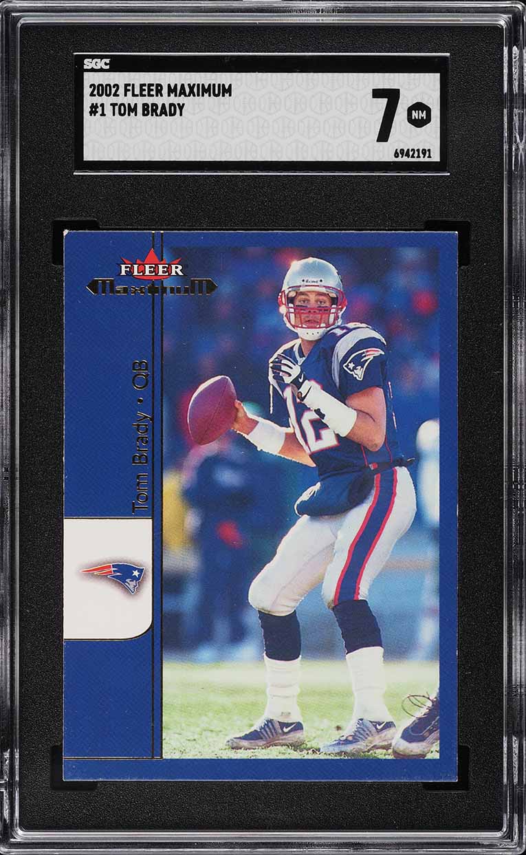 2002 Fleer Maximum Tom Brady #1 SGC 7 NRMT
