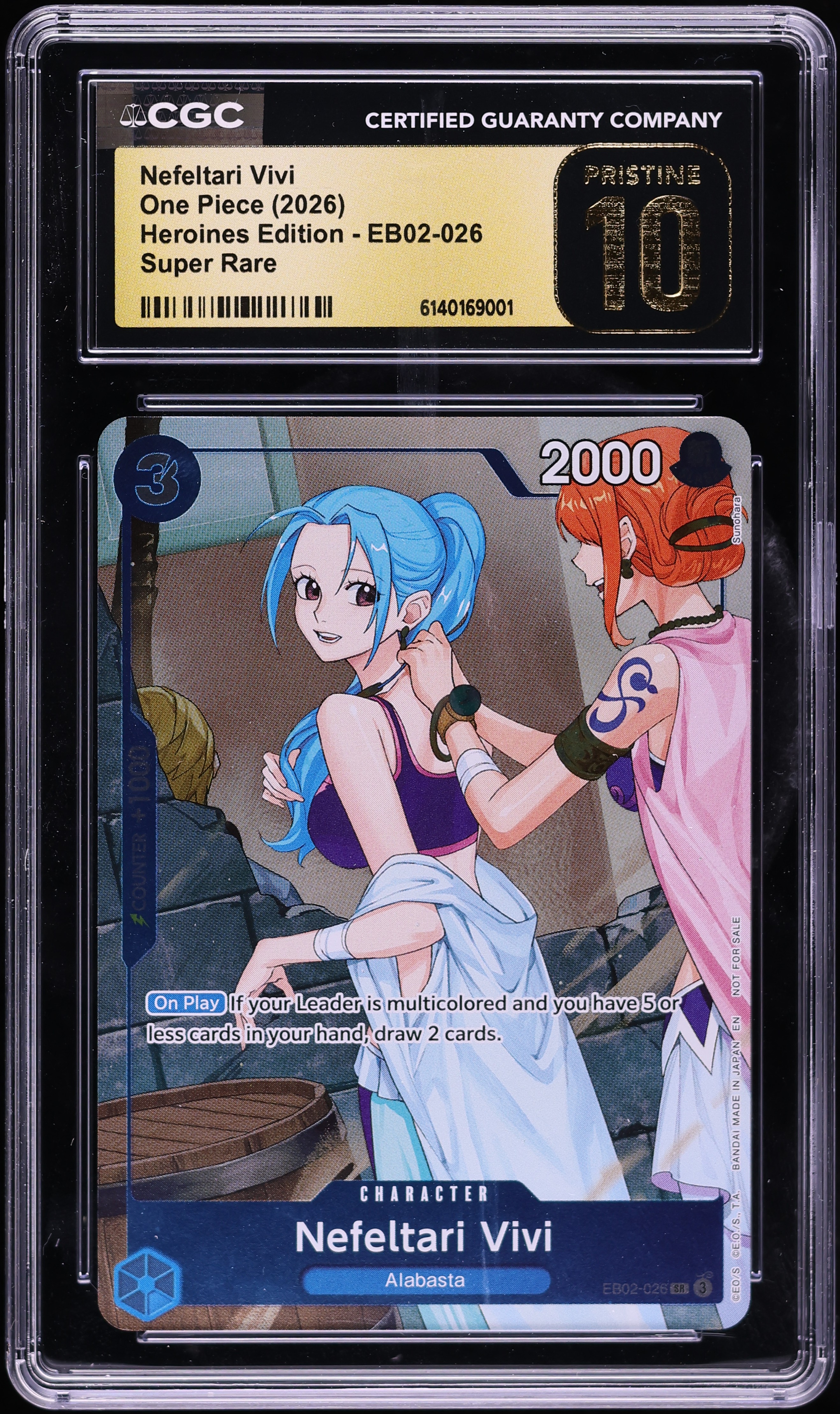 2026 One Piece Heroines Edition Nefeltari Vivi #EB02-026 CGC 10 PRISTINE