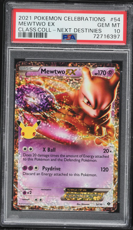 2021 Pokemon Japanese PCP 25th Anniversary Promo Mewtwo EX #22 PSA