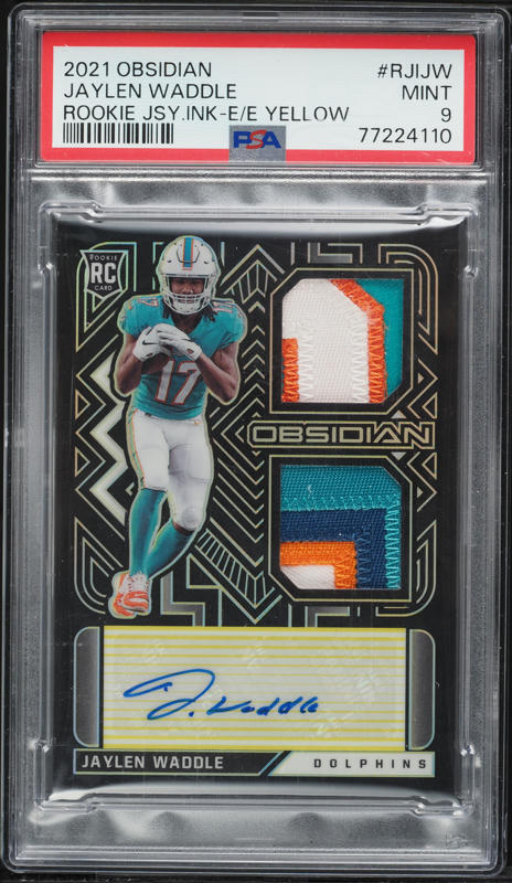 2021 Panini Prizm Disco Jaylen Waddle ROOKIE #338 PSA 10 GEM MINT