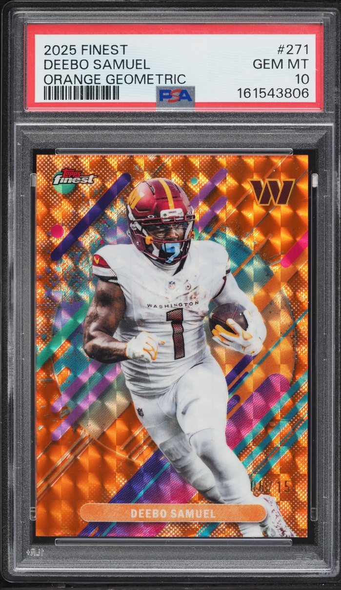 2025 Finest Orange Geometric Deebo Samuel /15 #271 PSA 10 GEM MINT