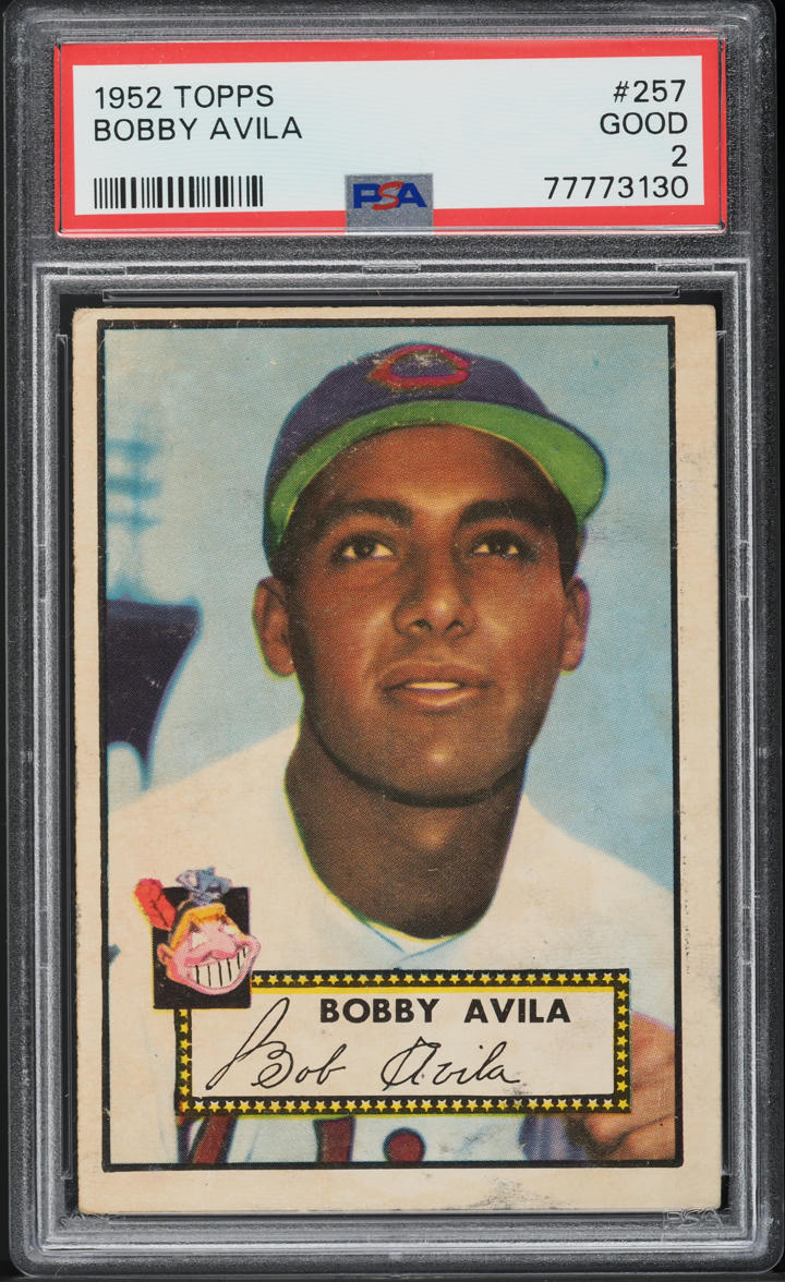 1952 Topps Bobby Avila #257 PSA 2 GD