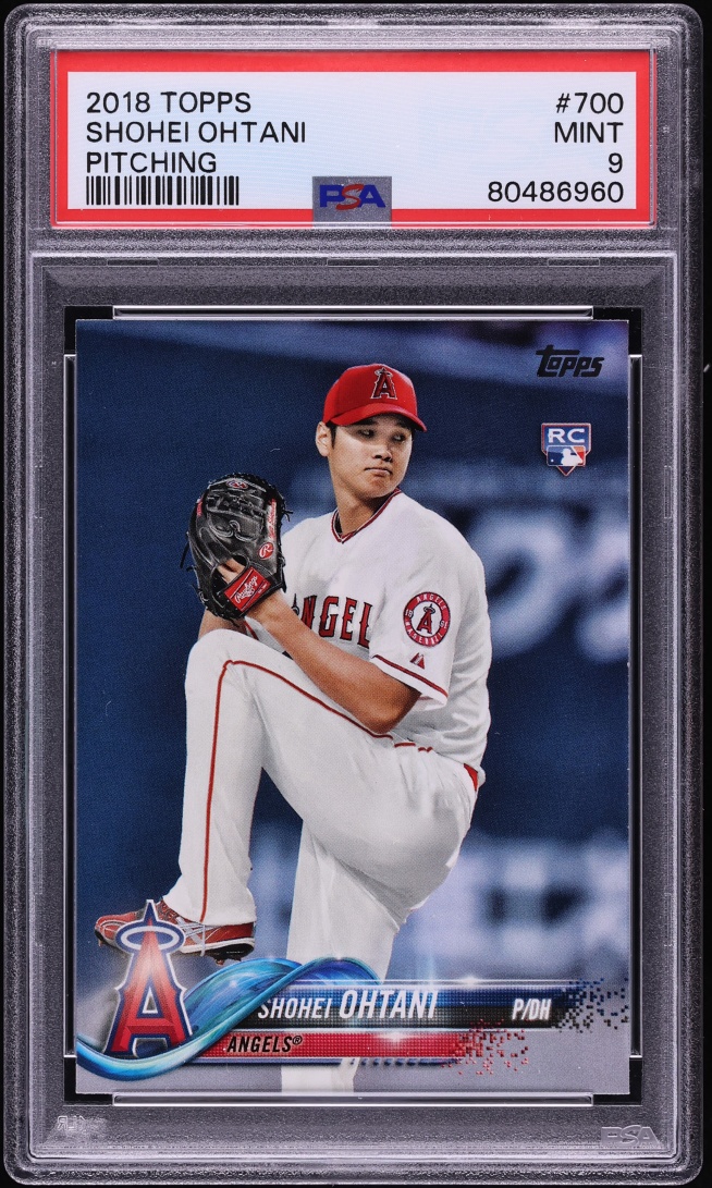 2018 Topps Pitching Shohei Ohtani ROOKIE #700 PSA 9 MINT