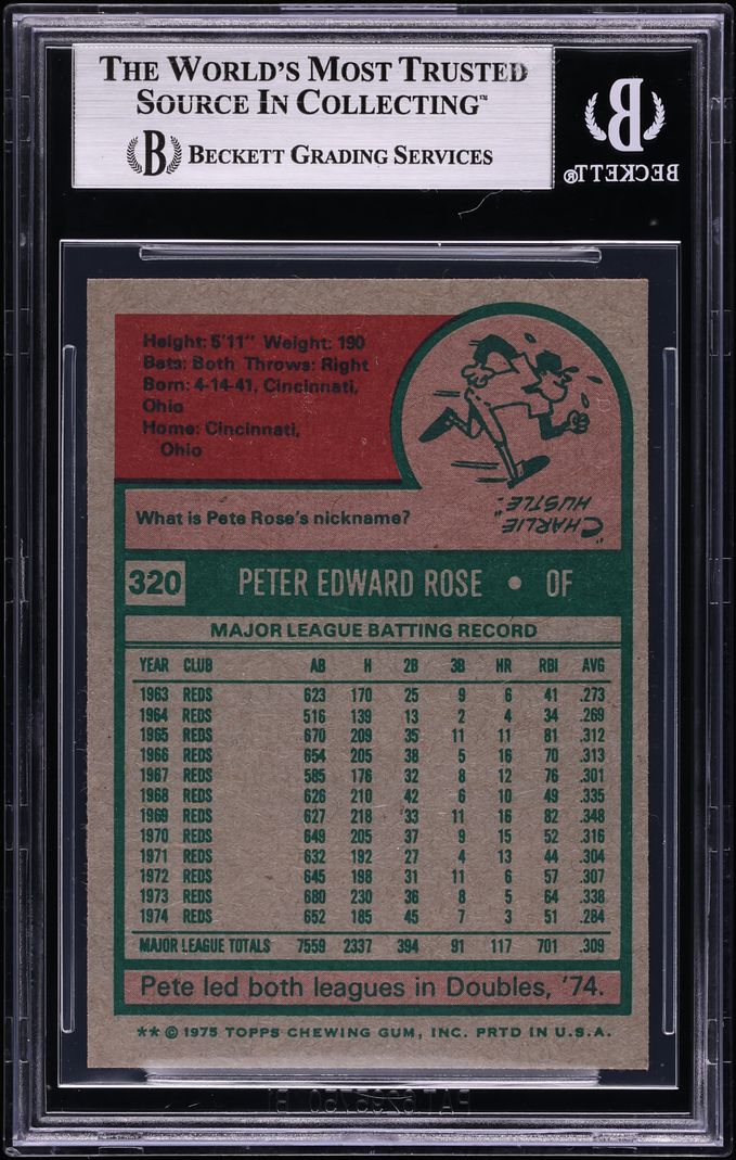1975 Topps Pete Rose #320 BGS 7.5 NRMT+