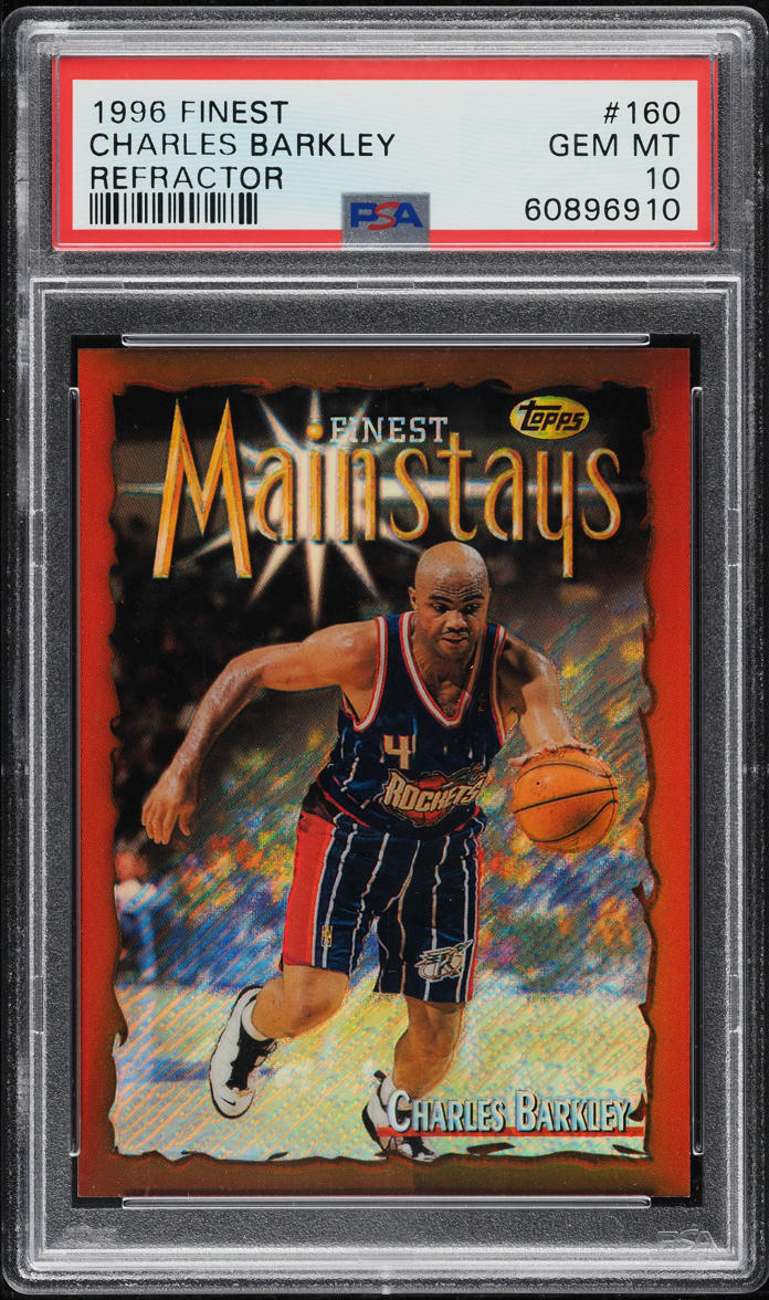 1996 Finest Refractor Charles Barkley #160 PSA 10 GEM MINT