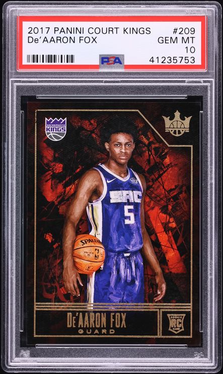 2017 Panini Court Kings De'Aaron Fox ROOKIE #209 PSA 10 GEM MINT - Photo 1