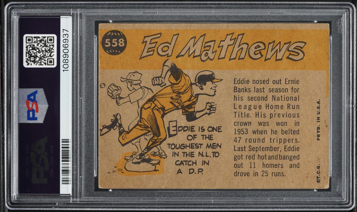 1960 Topps Eddie Mathews ALL-STAR #558 PSA 4 VGEX