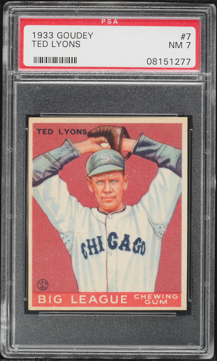 1933 Goudey Ted Lyons #7 PSA 7 NRMT