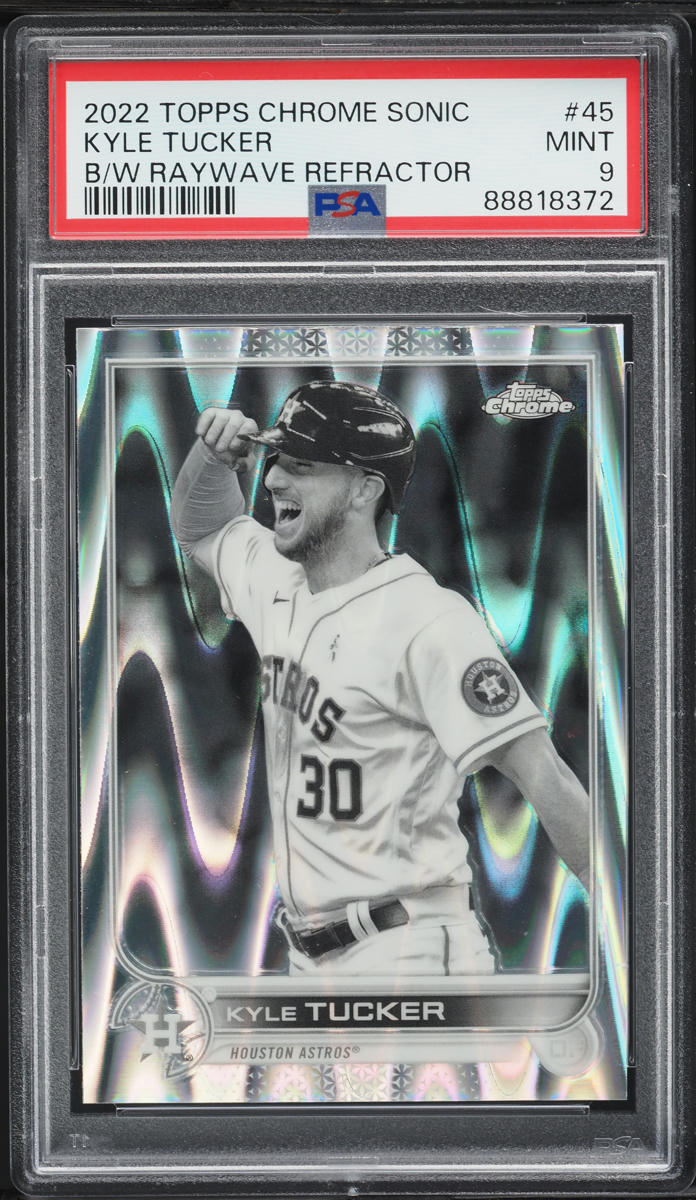 2022 Topps Chrome Sonic B/W Raywave Refractor Kyle Tucker #45 PSA 9 MINT