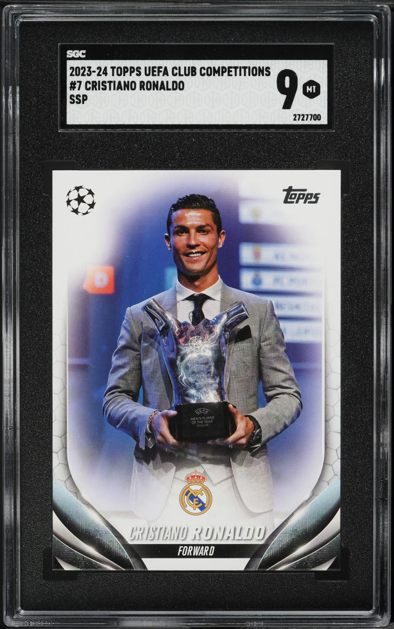 2023 Topps UEFA Club Competitions Cristiano Ronaldo SSP #7 SGC 9 MINT