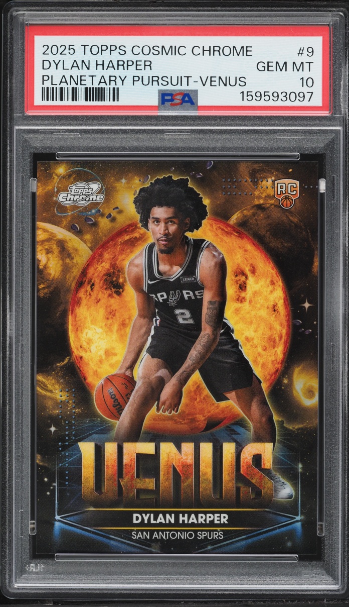 2025 Topps Chrome Cosmic Planetary Pursuit Venus Dylan Harper ROOKIE #9 PSA 10 GEM MINT
