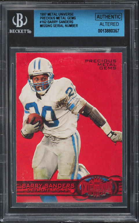 1998 Metal Universe Precious Metal Gems Barry Sanders PMG /50 #20