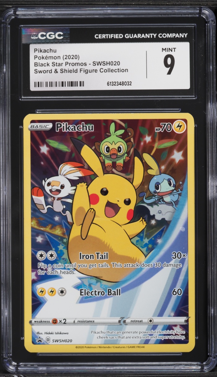 2020 Pokemon Sword & Shield Promo Figure Collection Full Art Pikachu #SWSH020 CGC 9 MINT
