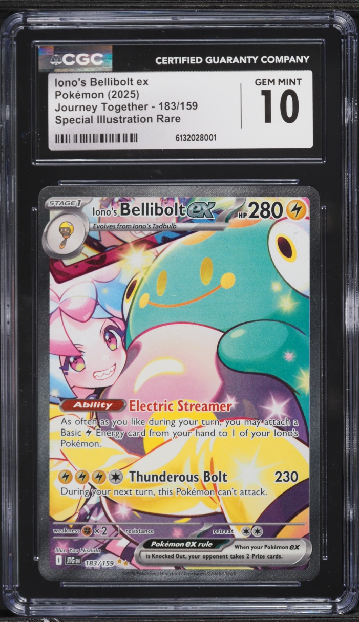 2025 Pokemon Scarlet & Violet Journey Together SIR Iono's Bellibolt ex #183 CGC 10 GEM MINT