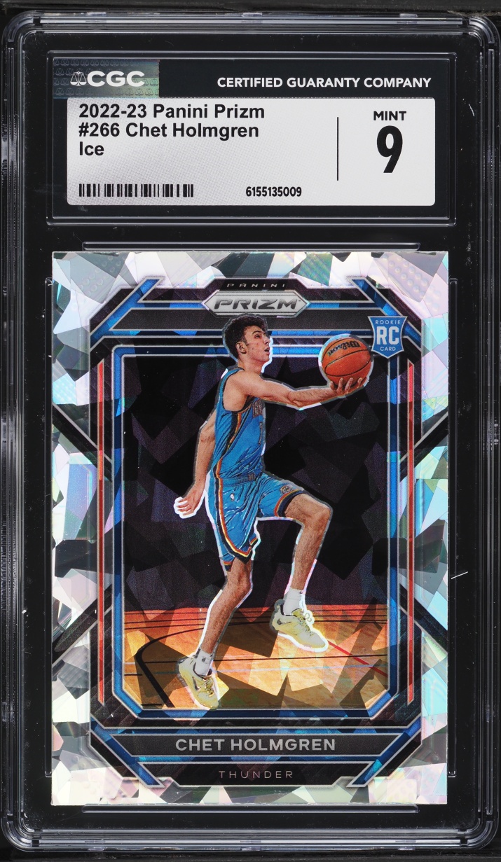 2022 Panini Prizm Ice Chet Holmgren ROOKIE #266 CGC 9 MINT