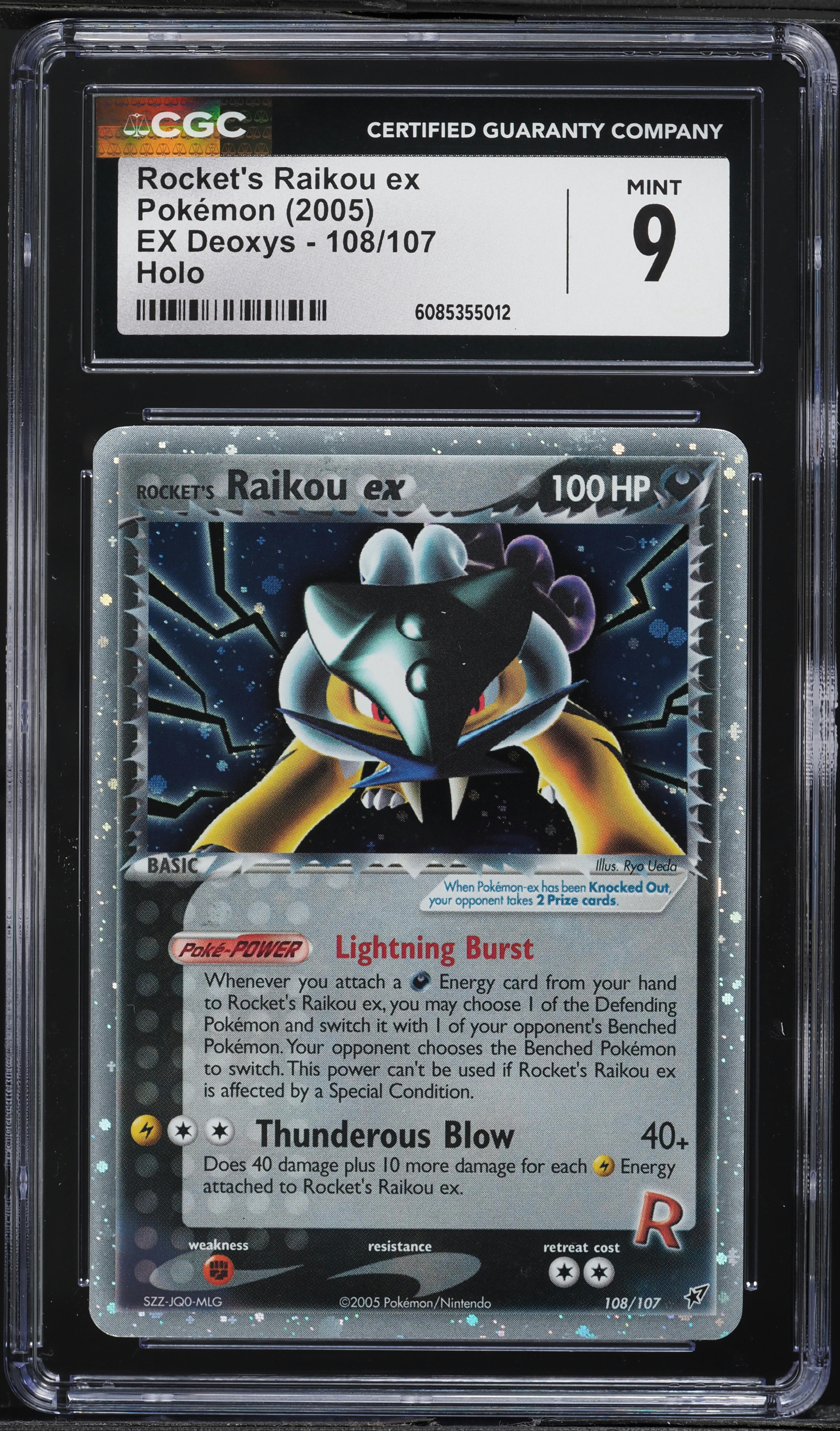2005 Pokemon EX Deoxys Holo Rocket's Raikou ex #108 CGC 9 MINT