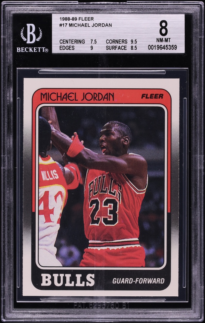 1988 Fleer Basketball Michael Jordan #17 BGS 8 NM-MT