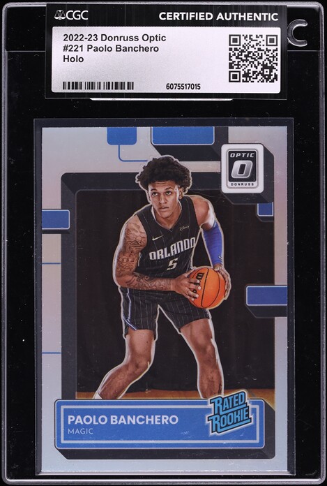 2022 Donruss Optic Holo Paolo Banchero ROOKIE #221 CGC AUTH