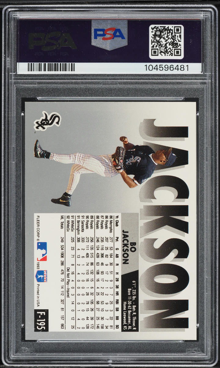 1993 Fleer Final Edition Bo Jackson #F-195 PSA 8 NM-MT