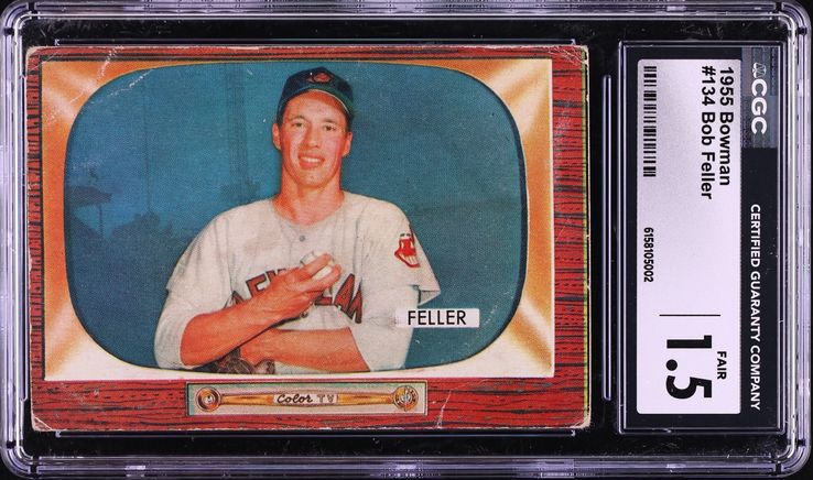 1955 Bowman Bob Feller #134 CGC 1.5 FR